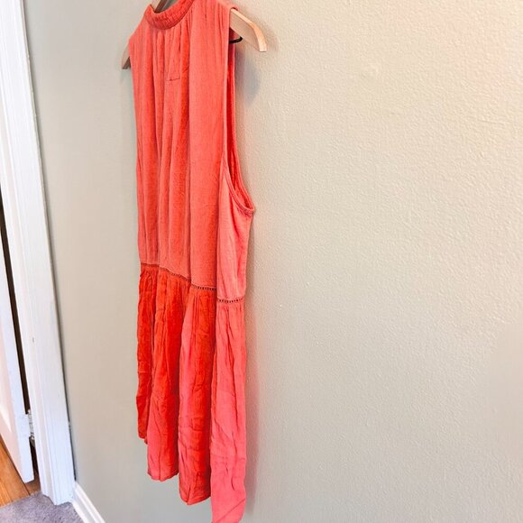 Anthropologie Nia Tunic Womens Size Medium Orange Sleeveless Button Down Top - Picture 10 of 10